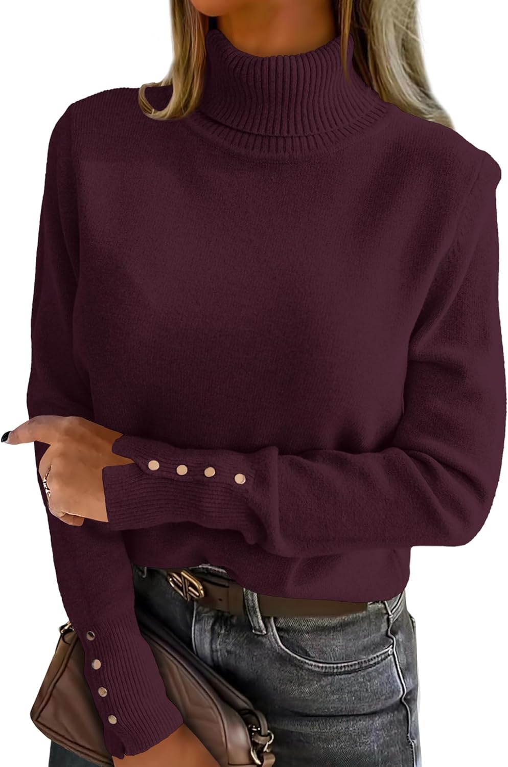 Stylish ANRABESS Turtleneck Sweaters for Women This Fall