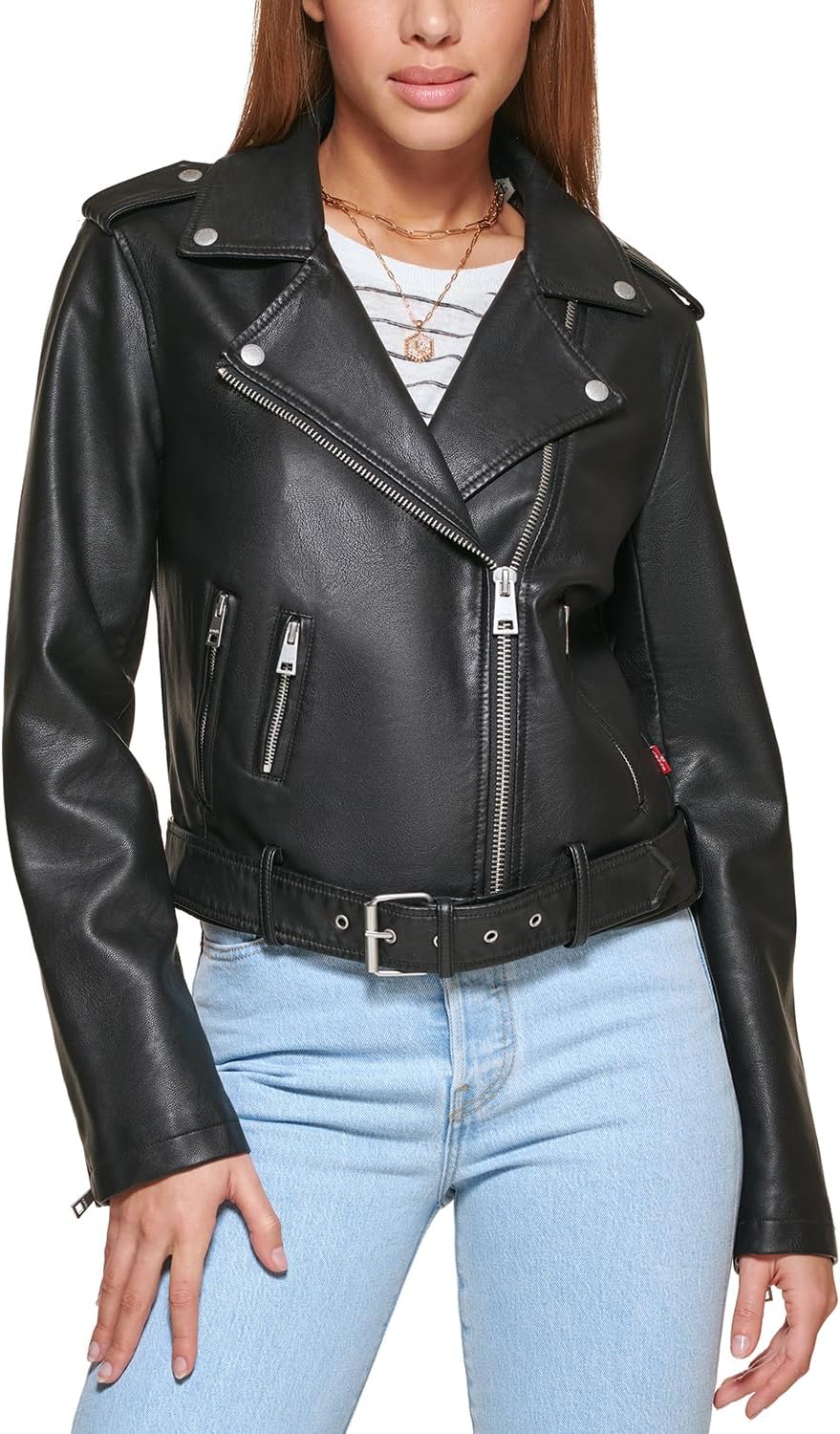 Levi's Women's Belted Faux Leather Moto Jacket for Every Occasion