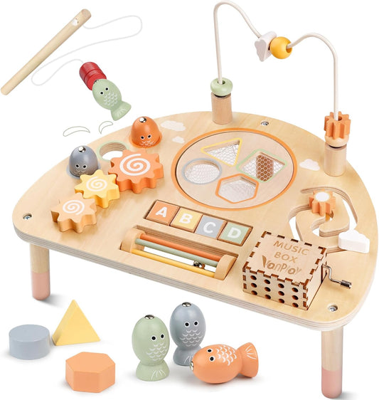 Activity Table for 1 Year Old - 8 in 1 Montessori Fun