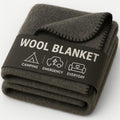 Wool Camping Blanket 70% Wool Heavy-Duty Military Style Throw - Warm