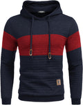 COOFANDY Mens Hooded Sweatshirt Waffle Knit Pullover (Style ZDWX)