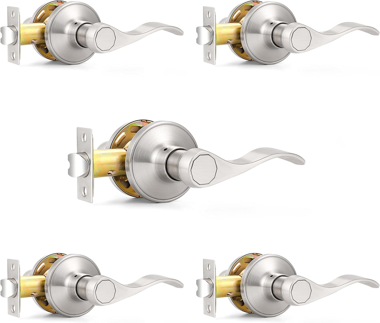 Probrico Passage Door Levers for Interior Doors, 5 Pack Set