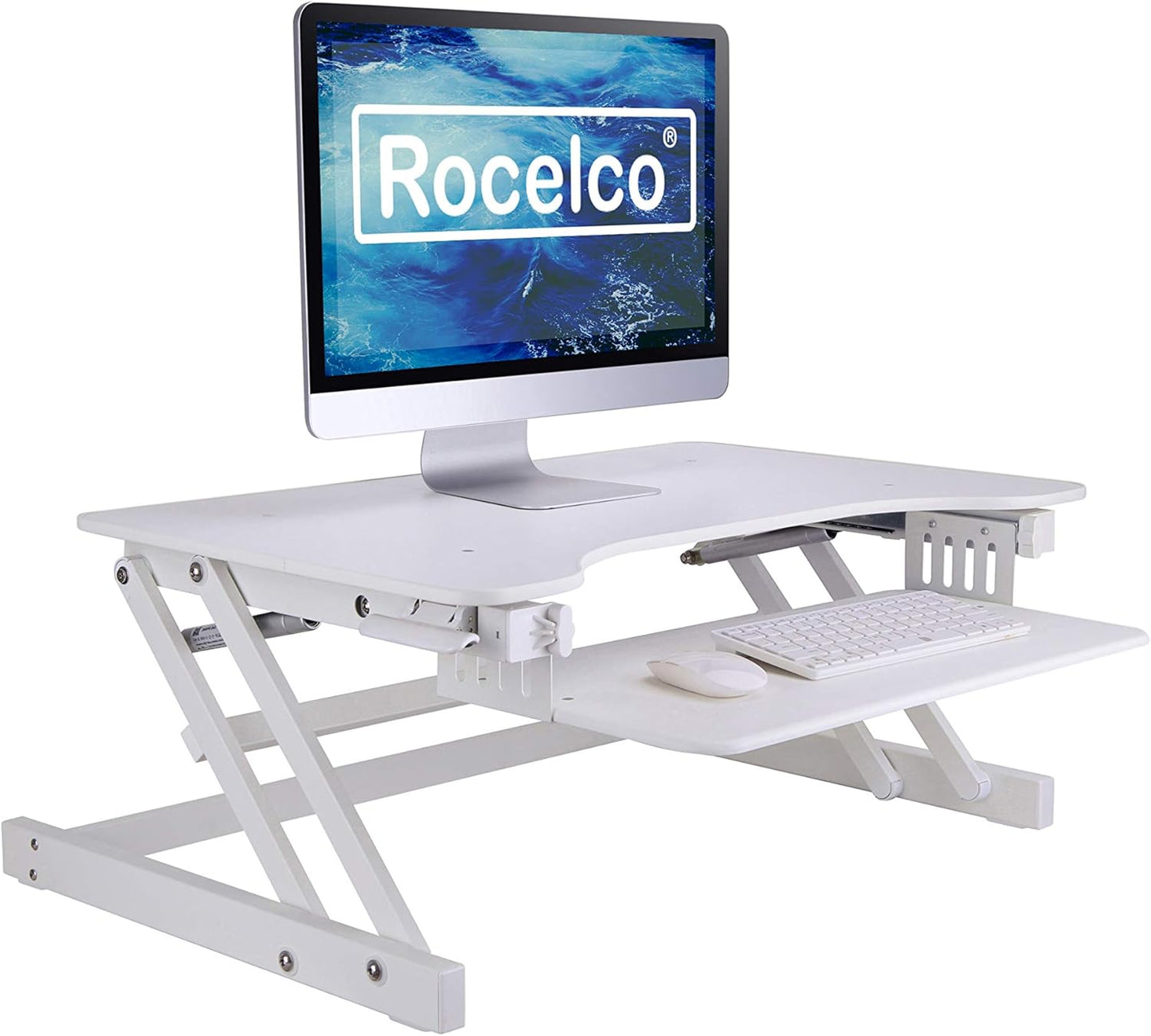 Rocelco 32 Inch Height Adjustable Standing Desk Converter Review