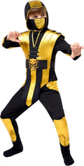 Golden Ninja Costume for Boys - Toddler & Kids Ninja Outfit