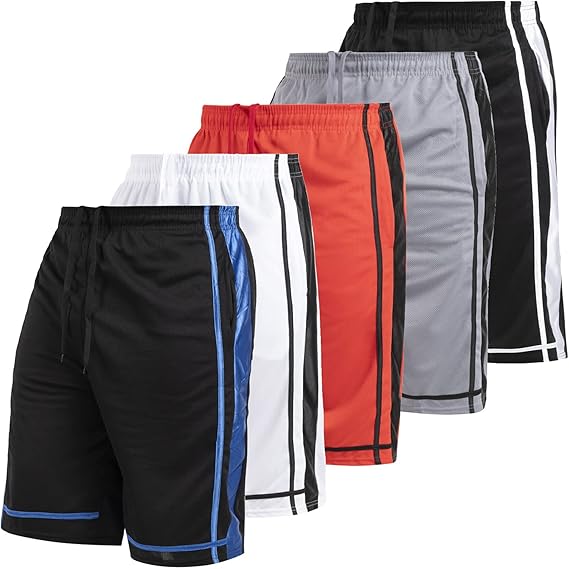 Ultra Performance Mens Shorts 5 Pack for Gym and Basketball
