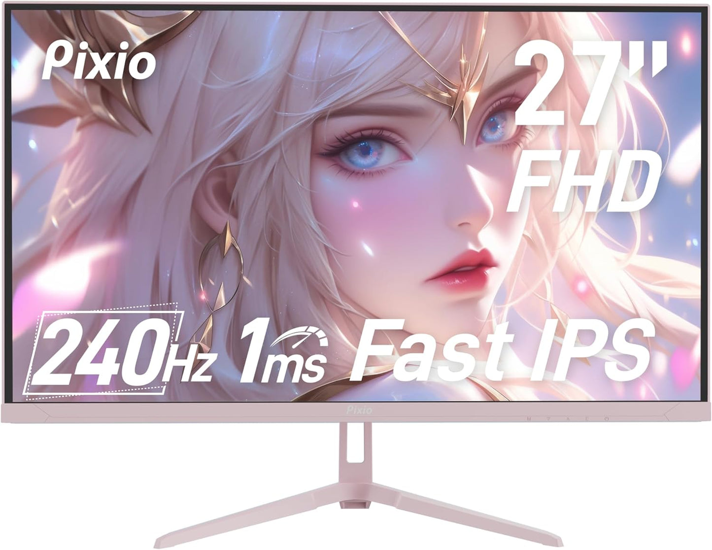 Pixio 27 240Hz Gaming Monitor in Wave Pink