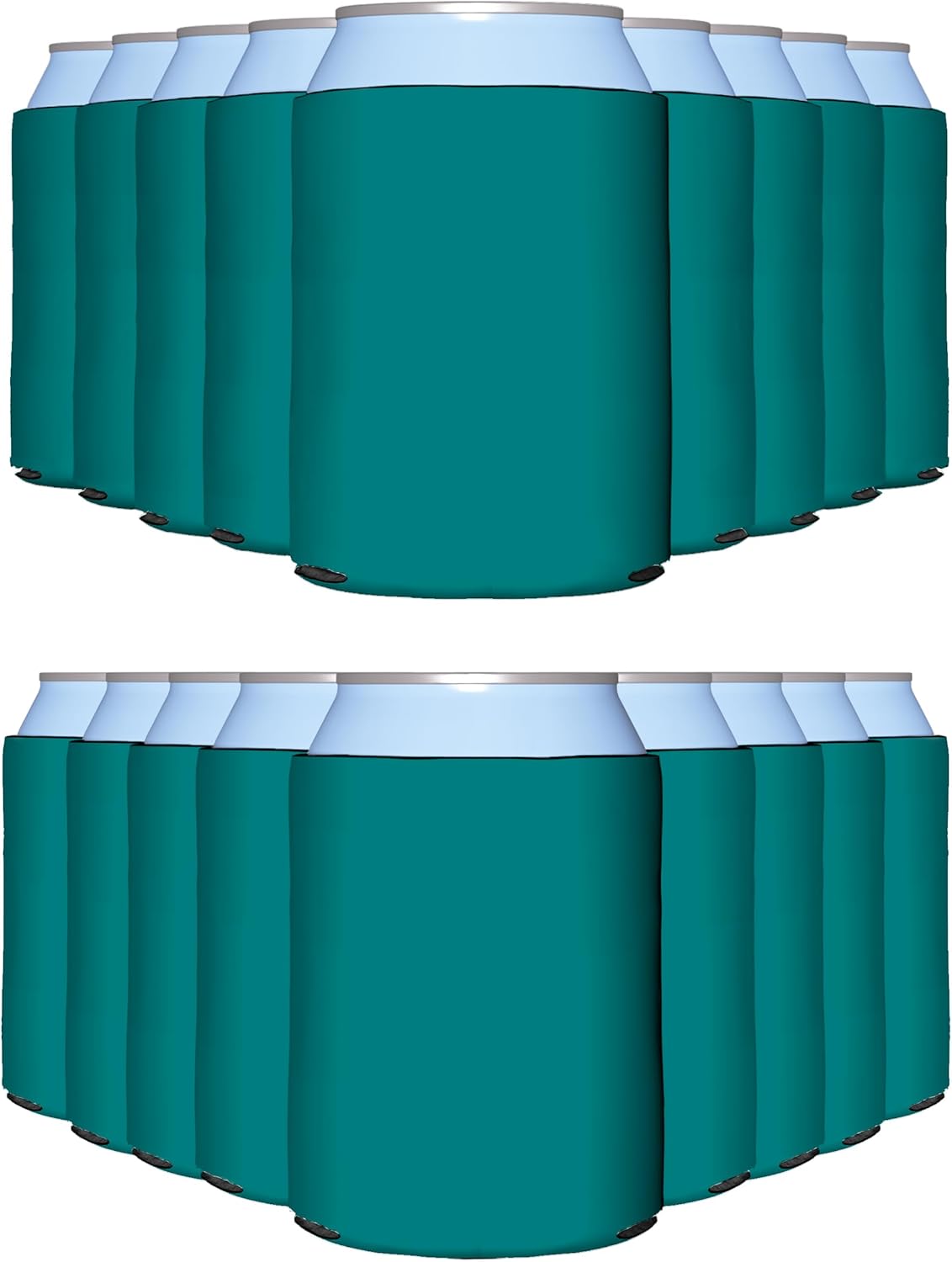 Customizable Teal Blank Can Cooler Sleeves for Every Occasion