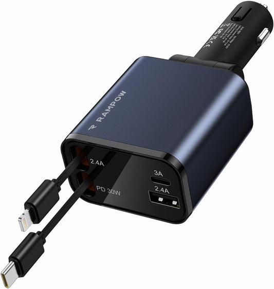 65W Fast Charging Car Charger by RAMPOW
