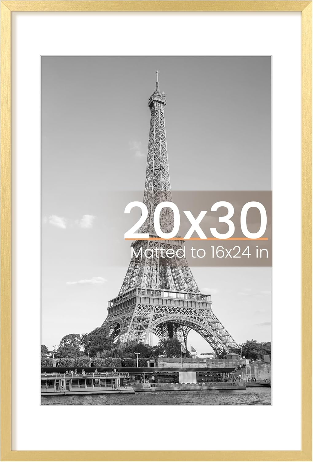 Upsimples 20x30 Poster Frame for Pictures with Mat or Without