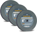 Bench Grinder Wheel 6 in White 60/80/150 Grit - 3 Pack