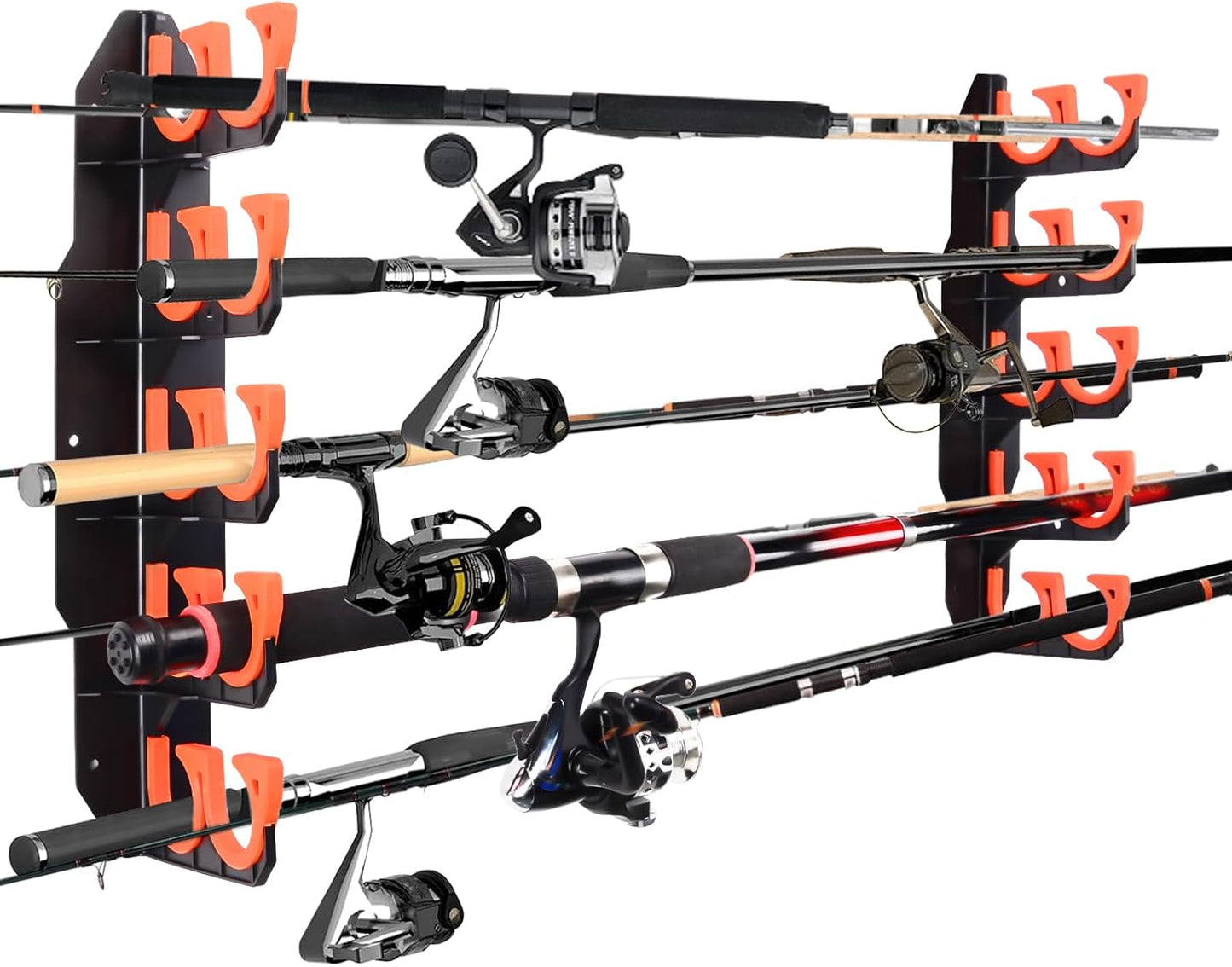 Hikeen Fishing Rod Holder Rack - Organize 10 Rods Easily!