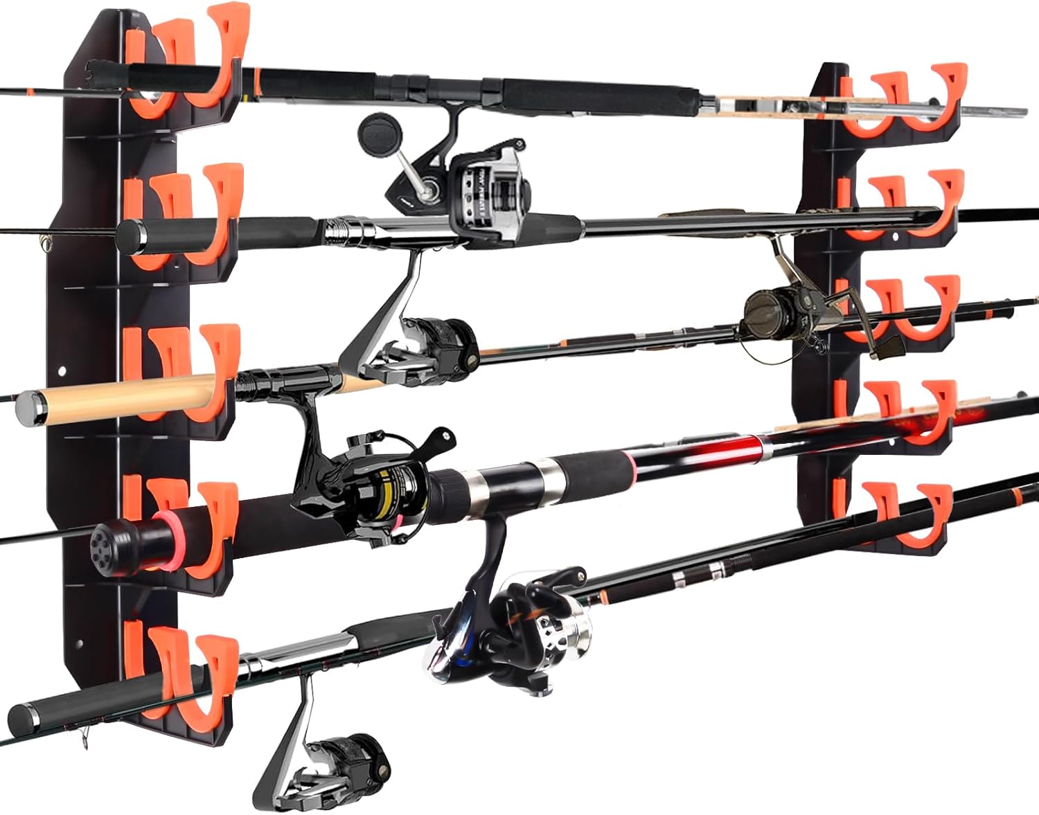 Hikeen Fishing Rod Holder Rack - Organize 10 Rods Easily!