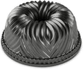 Bavaria Bundt Pan 10-Cup Graphite - Detailed Geometric Cast Aluminum