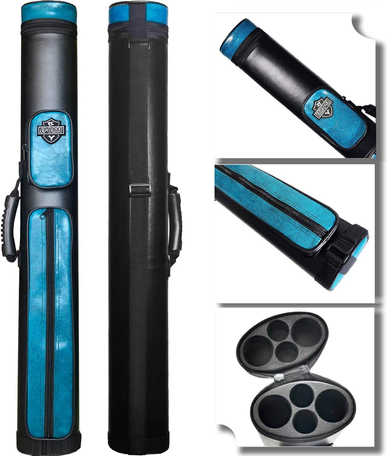 2x2 Hard Pool Cue Carrying Case for Billiard Stick Protection