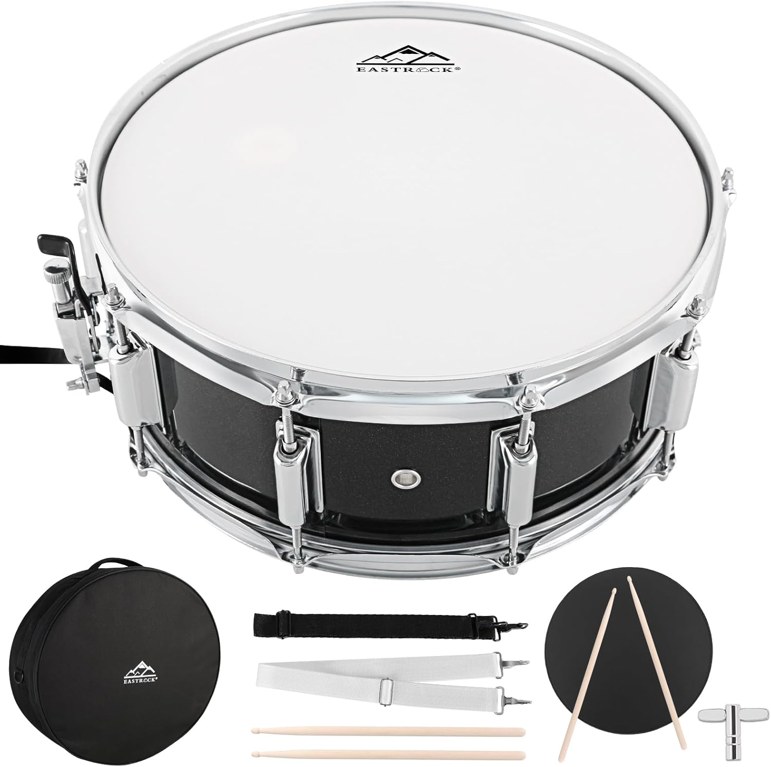 EASTROCK 14X5.5 Snare Drum Set for Beginners with Accessories