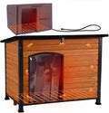 Heated Dog House with Insulated Liner for Large Dogs Comfort