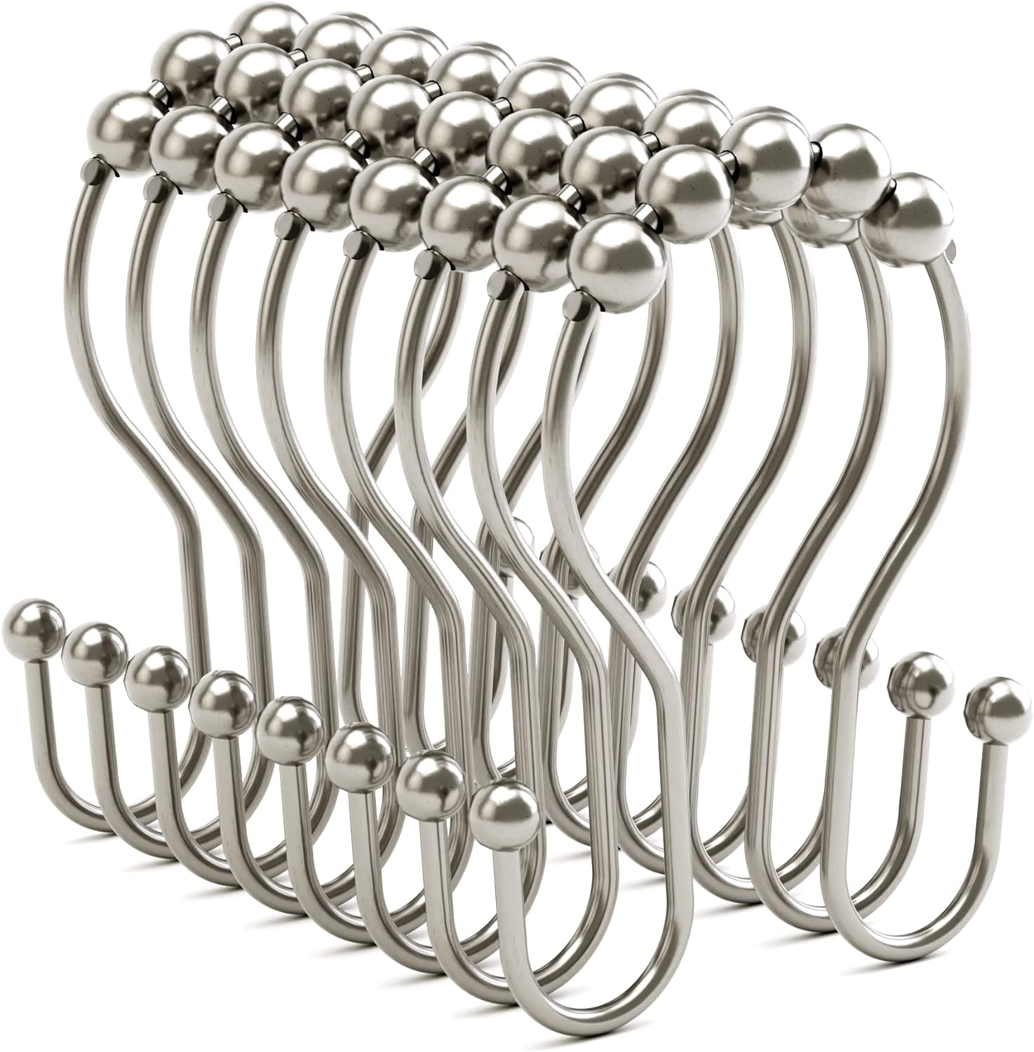 Rust-Proof Bathway Shower Hooks - Smooth Glide Design