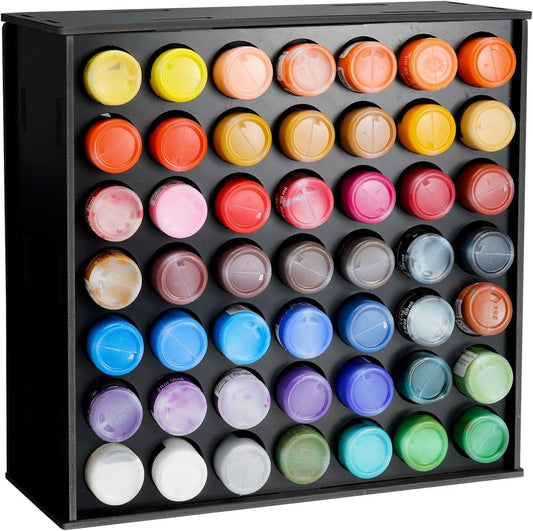 Vertical Wall-Mounted Paint Holder - Organize 2oz Craft Paints!