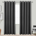 KOUFALL Grey Wide Curtains for Windows, 100% Blackout 60 x 84 in