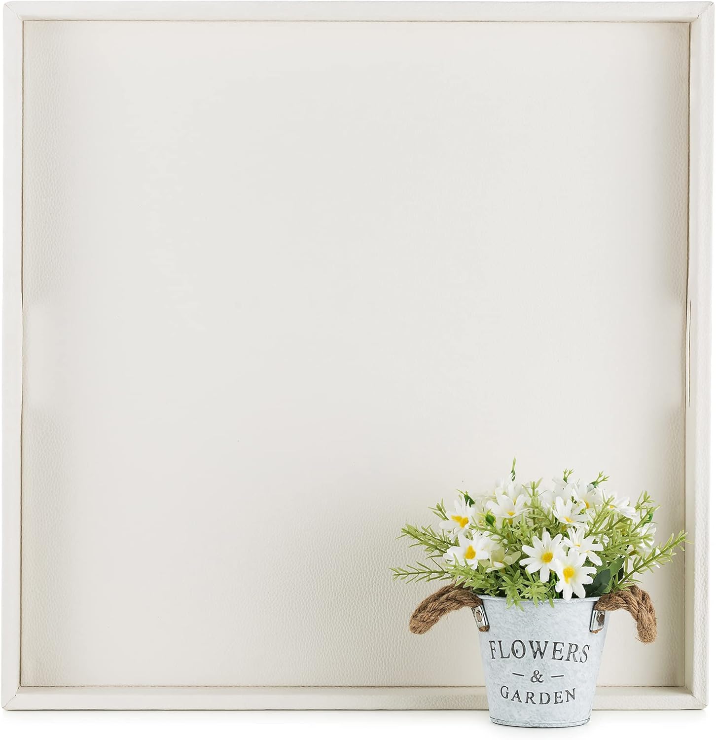 Extra Large Ottoman Tray for Living Room - Stylish White Design