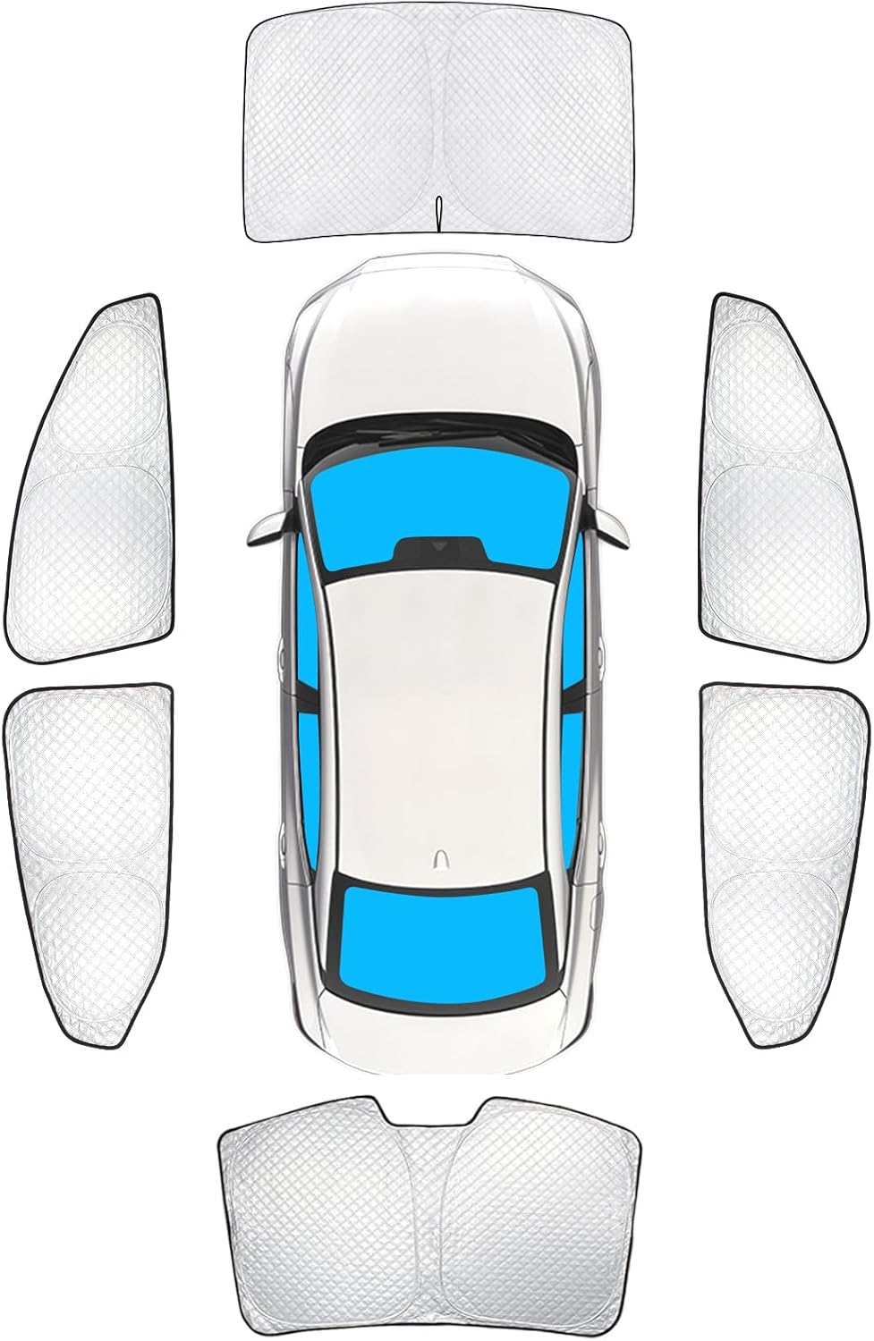 KMF 6pcs Full Window Sun Shade for Nissan Sentra 2020-2025