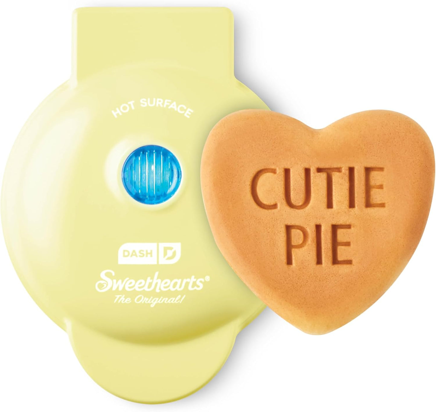 Heart-Shaped Mini Waffle Maker - Quick Heat-Up, Nonstick, Perfect for Kids & Families