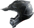 1Storm Adult Motocross Helmet Carbon Fiber Black - Track Style