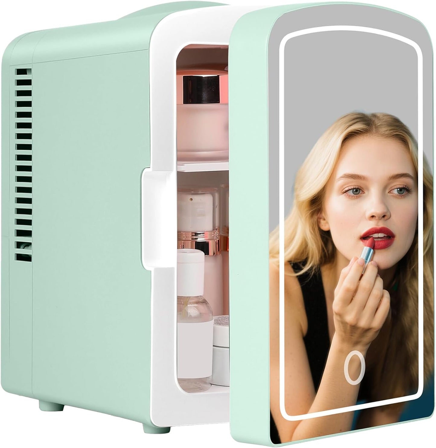 Iceblue Mini Fridge for Skincare with LED Light Mirror - 4L