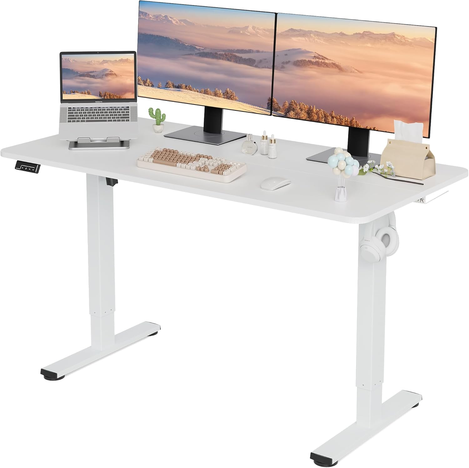 Electric Standing Desk Adjustable Height for Home Office Use