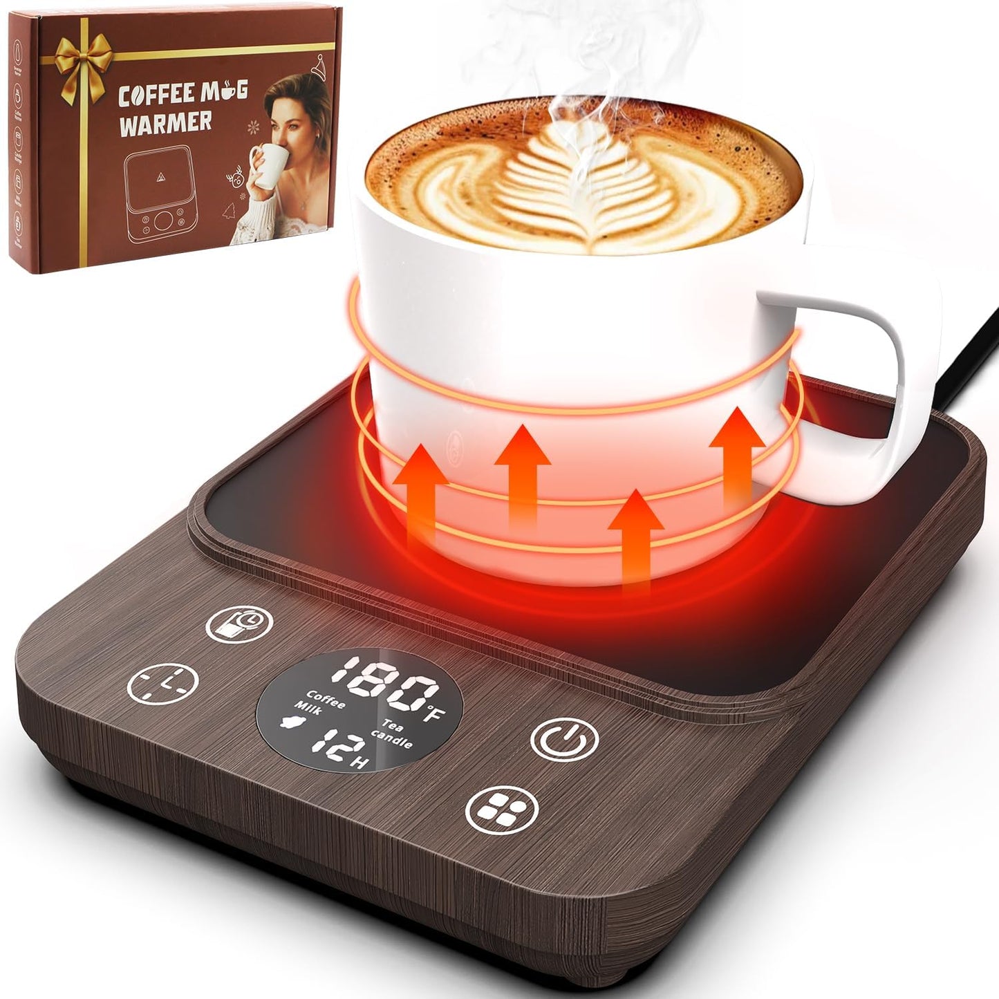 Smart Electric Coffee Warmer - 9 Temp Levels
