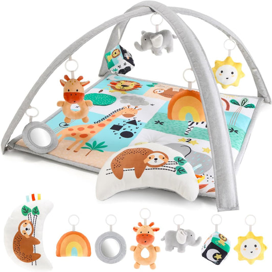 The Peanutshell Unisex Baby Play Gym for Safari Adventures