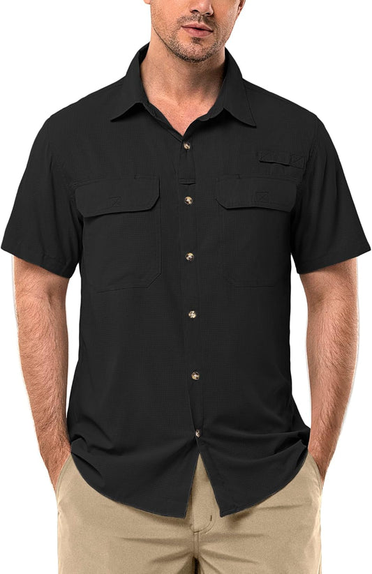 33,000ft Men's UPF 50+ UV Short Sleeve Hiking Fishing Shirt