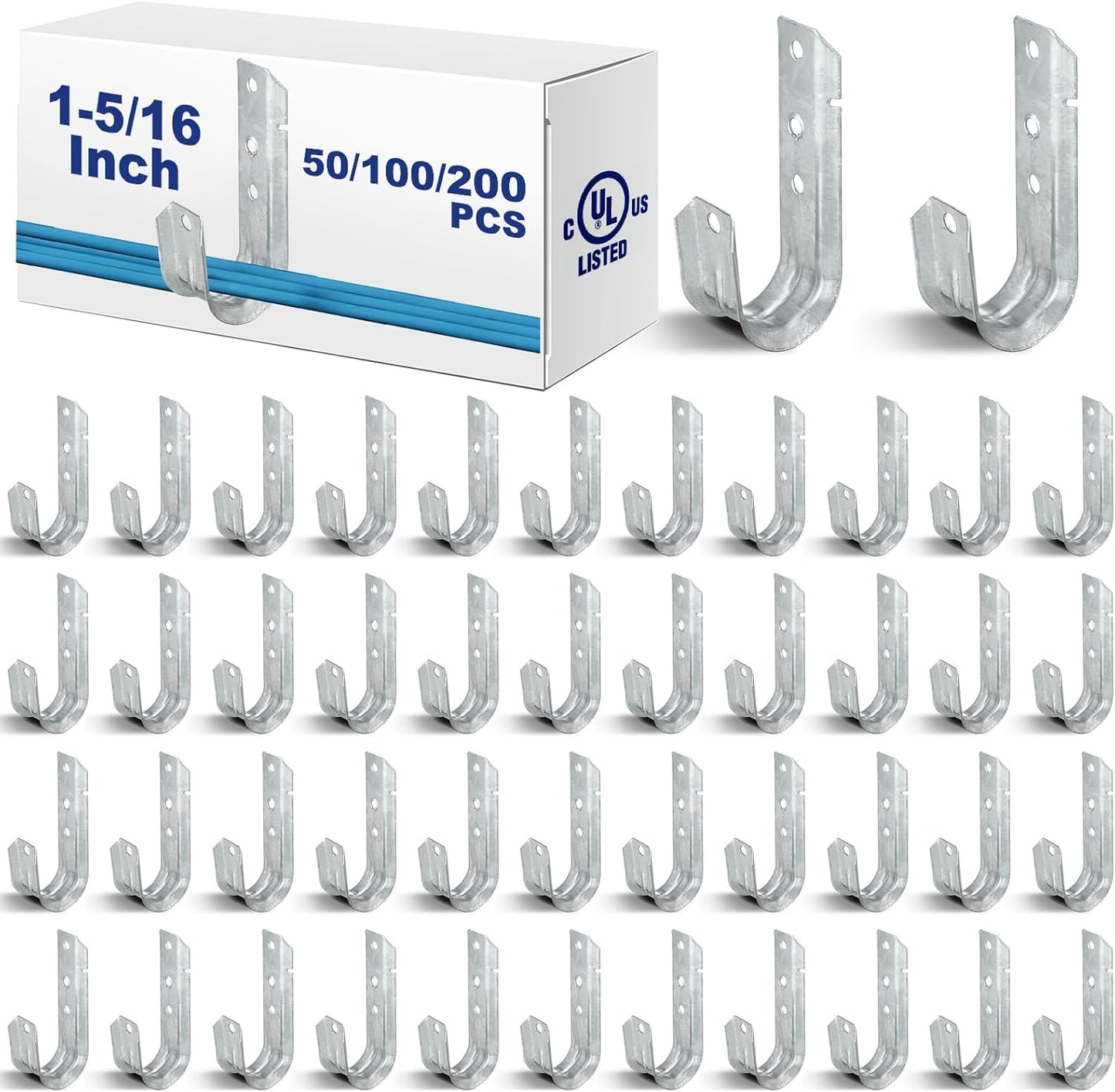 Gisafai 200 Cable Support J Hook for Heavy Duty Wire Management