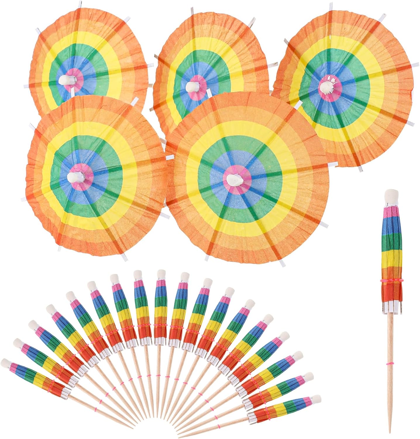 Colorful Cocktail Umbrella Picks by Abeillo
