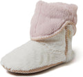 Dearfoams Women's Fuzzy Memory Foam Beth Bedroom Bootie (Style 3PYG)