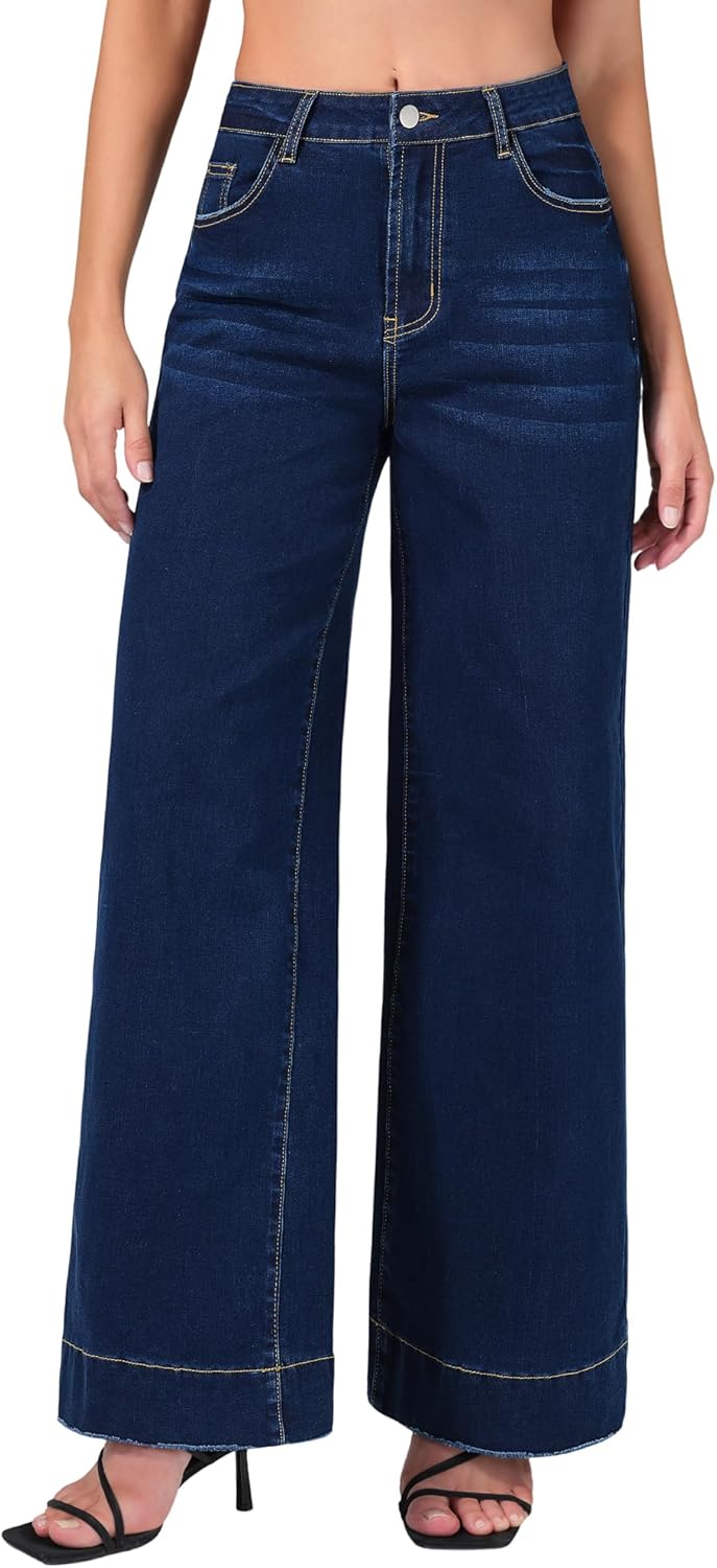 Roswear Women's Wide Leg Jeans for Effortless Style and Comfort
