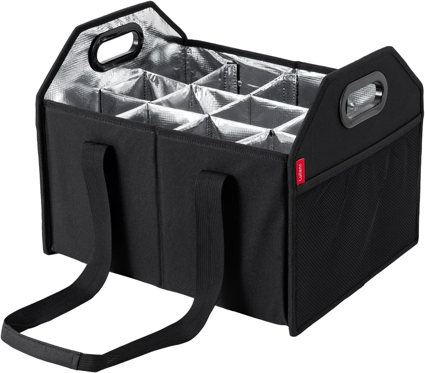 Collapsible 12 Bottle Wine Carrier for Easy Transport and Storage