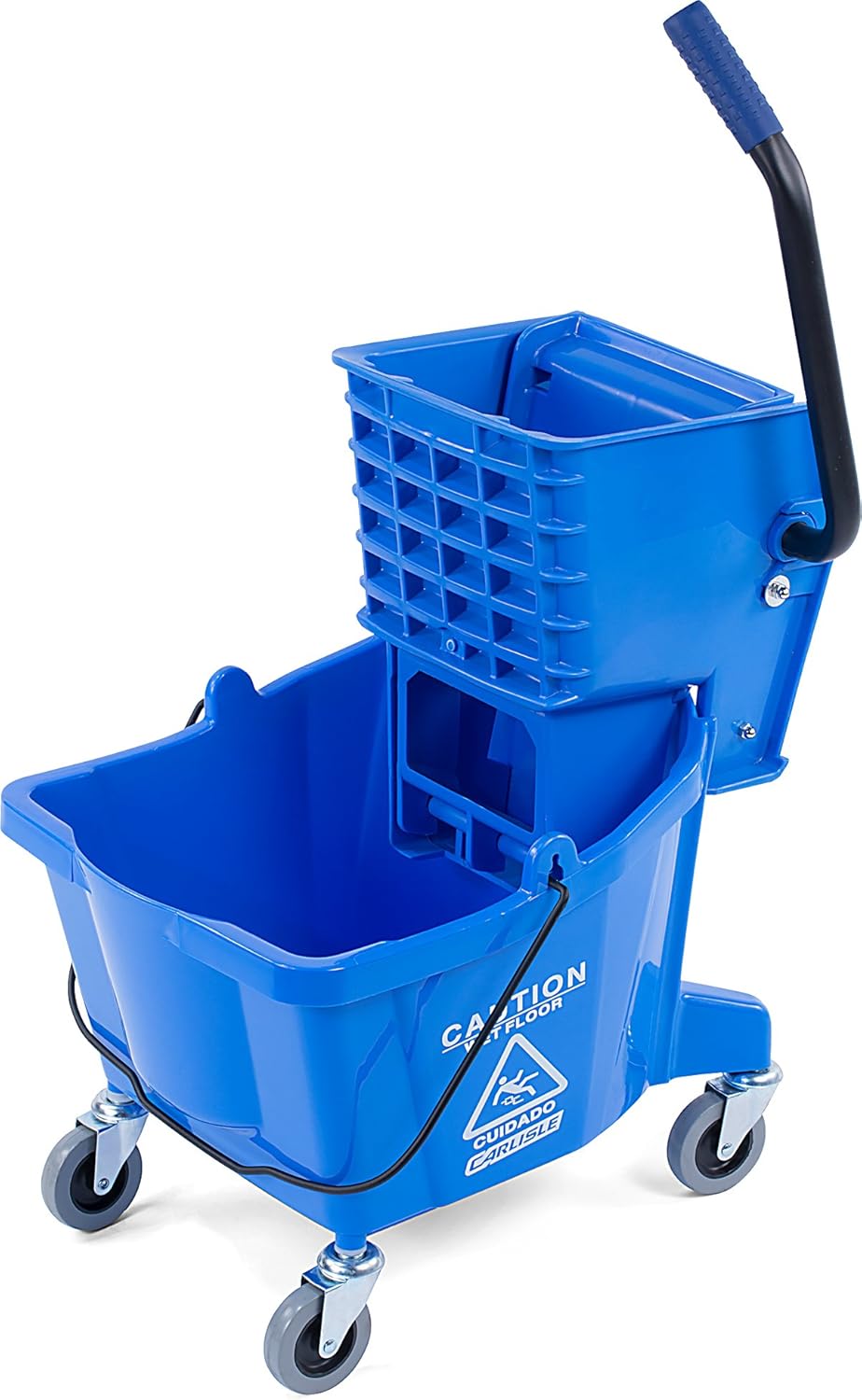 26-Quart Commercial Mop Bucket with Durable Side-Press Wringer