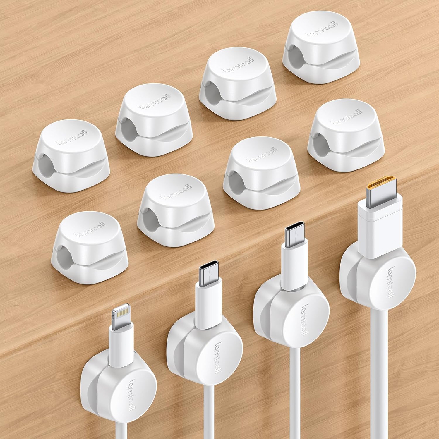 Lamicall Cable Holder Clips - Tidy Desk, Clear Mind!