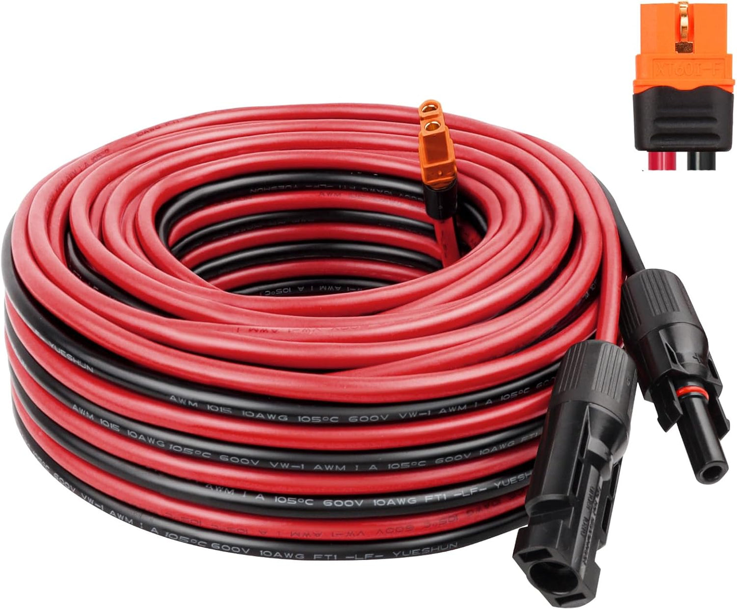 Solar to XT60i Cable 10AWG 40FT for Portable Power Stations