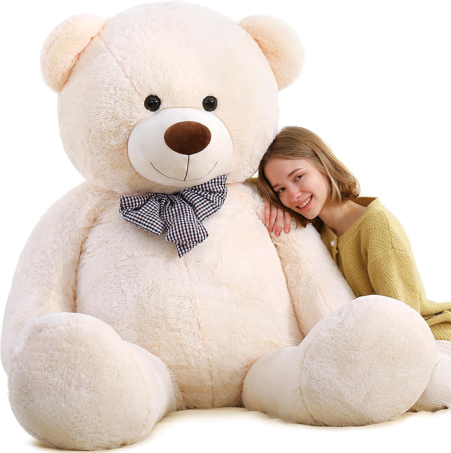 Giant Teddy Bear 70.8 Inch Plush Toy for Kids and Girlfriend