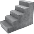 Best Pet Supplies Dog Stairs for Small Dogs & Cats - Gray Foam Steps