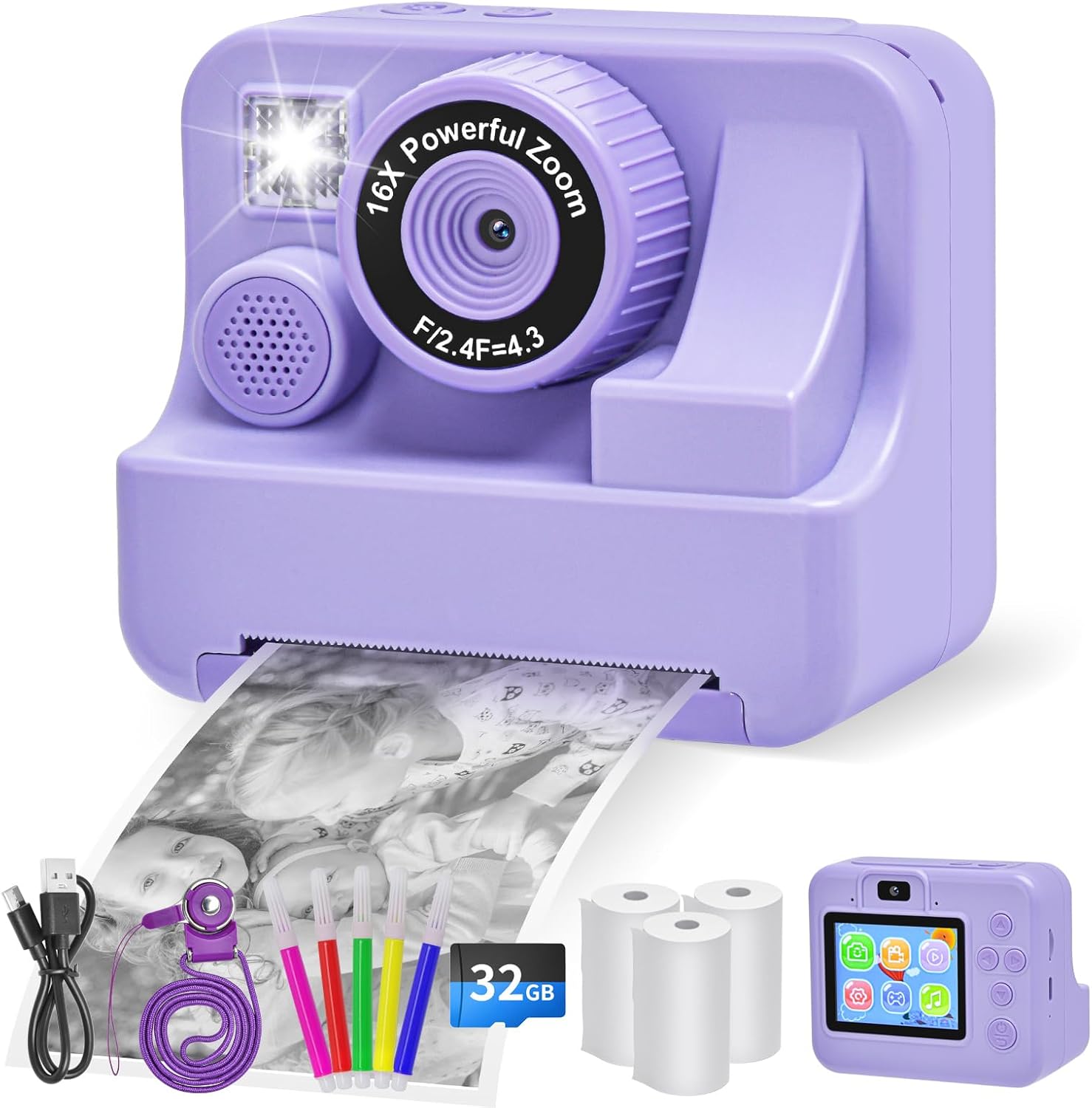 Elecoutek Instant Print Kids Camera: Capture Memories Instantly!