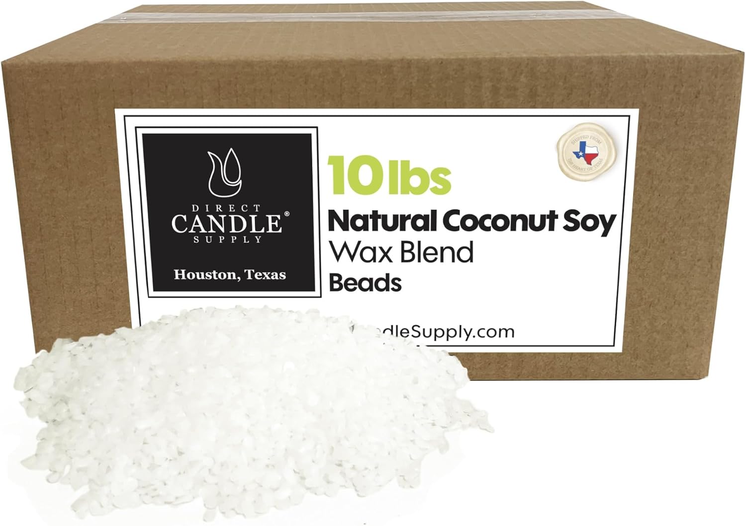 Coconut Soy Wax Beads for Candle Making - 10lb High Quality