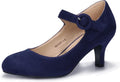 IDIFU Jessy Mary Jane Pumps Low Kitten Heels - Office Friendly