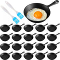 4 in Cast Iron Skillets Set - Mini 20 Pack for Small Cooking