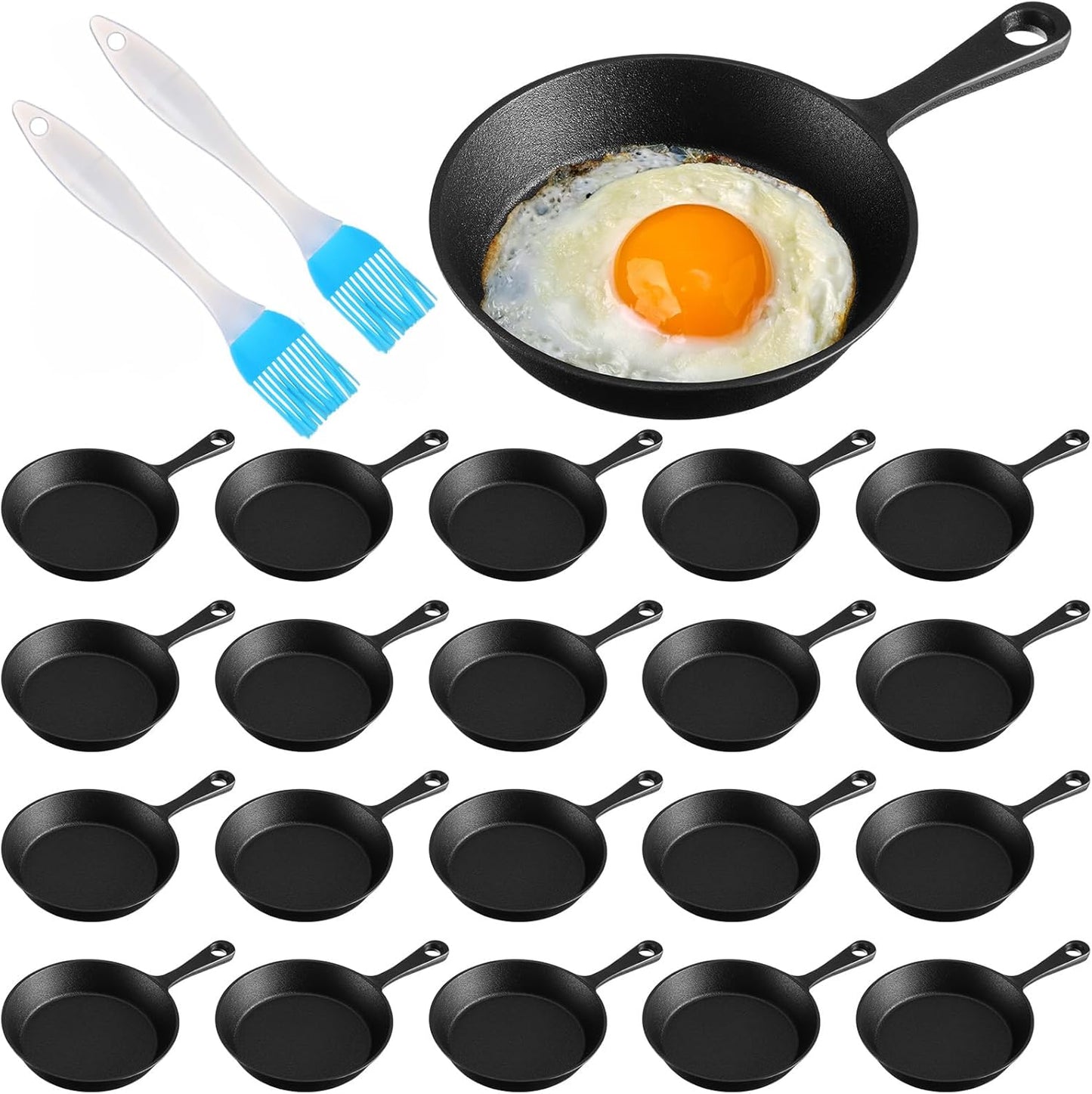 Mini Cast Iron Skillets Set for Cooking and Baking Needs