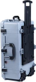 Pelican 1650 Protector Case Silver - Large Rolling Waterproof Case