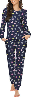 Womens Jogger Pajama Set - Soft Long Sleeve Star Print Lounge