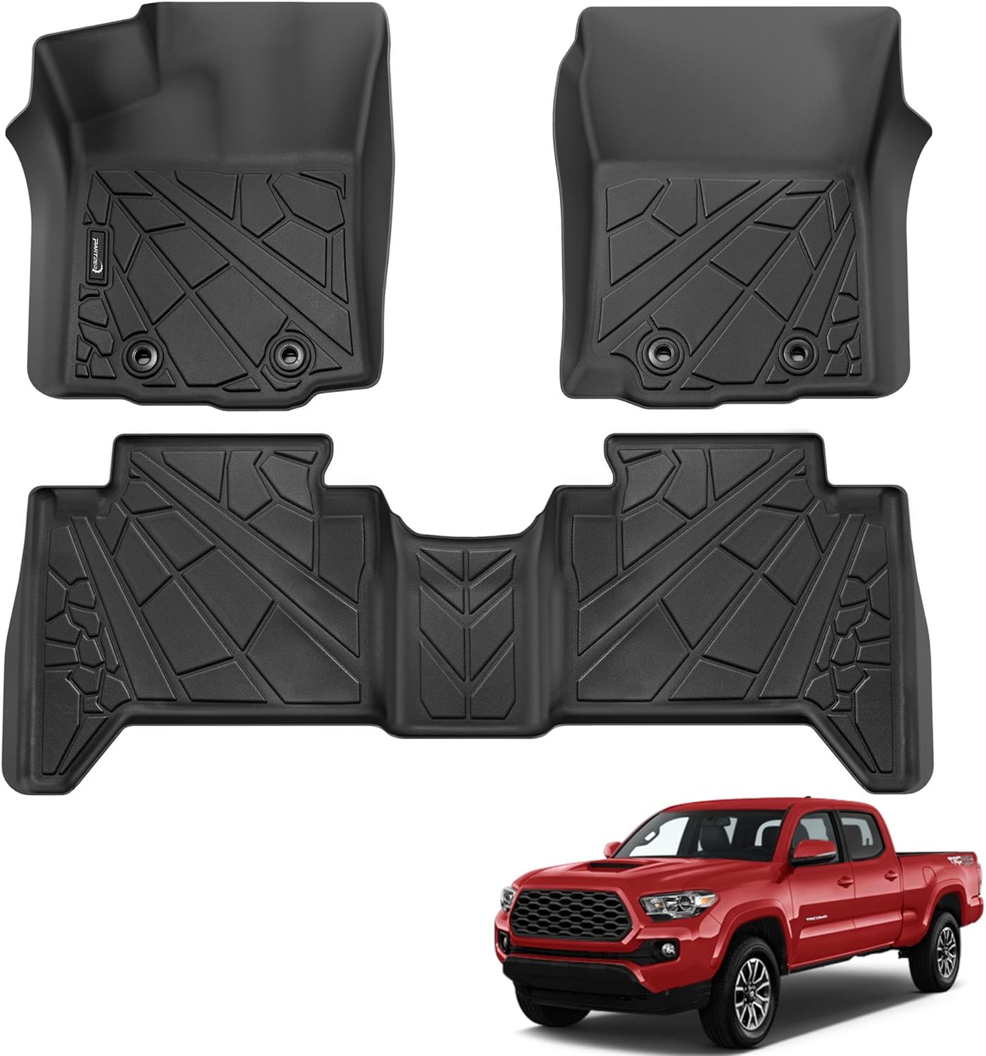 Custom Fit All-Weather Floor Mats for Toyota Tacoma 2016-2023